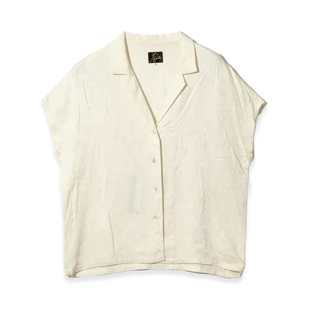 NEEDLES French Sleeve Blouse - Paisley Jacquard "Off White"