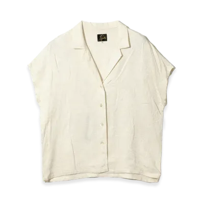 NEEDLES French Sleeve Blouse - Paisley Jacquard "Off White"