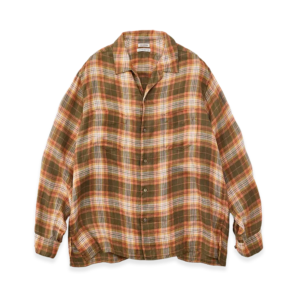 NICENESS E.Romeo check Shirt "Brown"