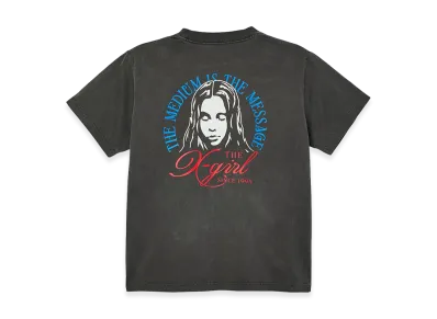 X-Girl Women's Faded Tri-Color Face S/S Tee "Black"