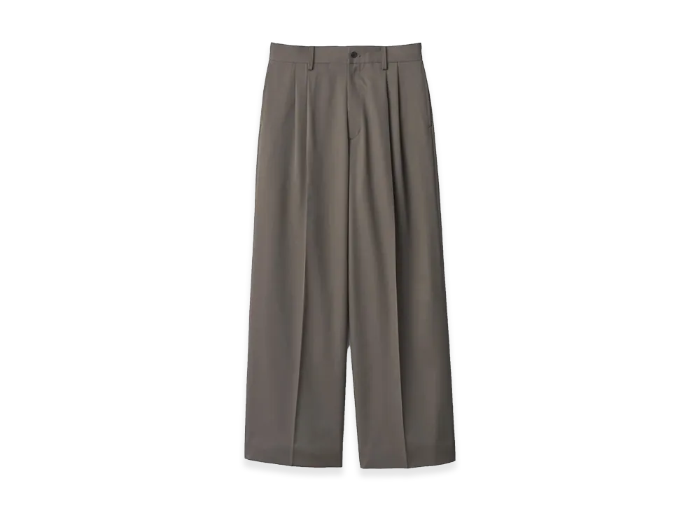ssstein Long Wide Trousers "Khaki Beige"