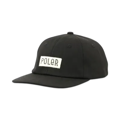POLeR 6 Panel Hooley Front Cap "BlackWhite"