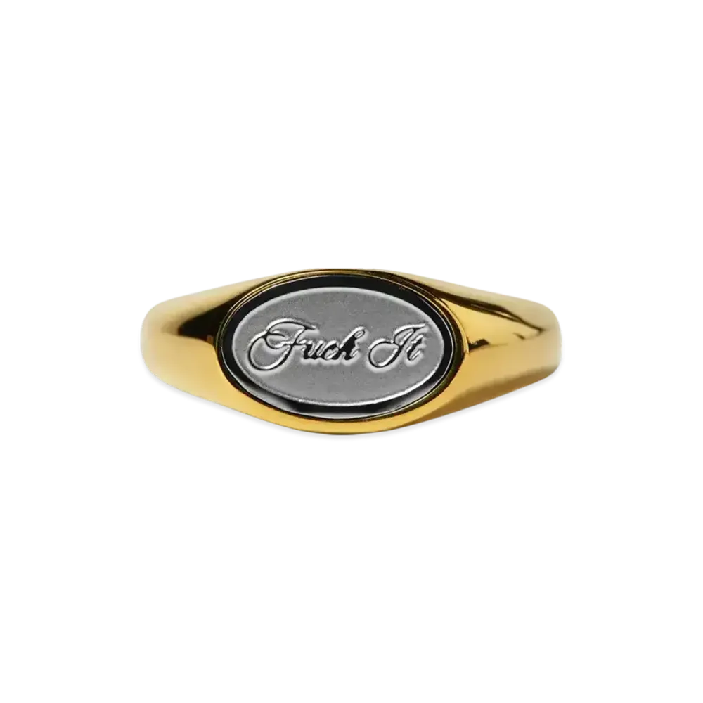 HUF Summer 25 Fuck It Signet Ring "Gold"
