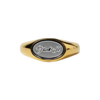 HUF Summer 25 Fuck It Signet Ring "Gold"