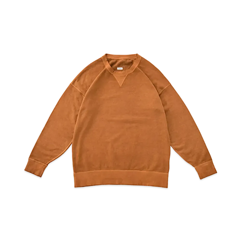 visvim JUMBO SWEAT L/S (UNEVEN DYE) "Orange"