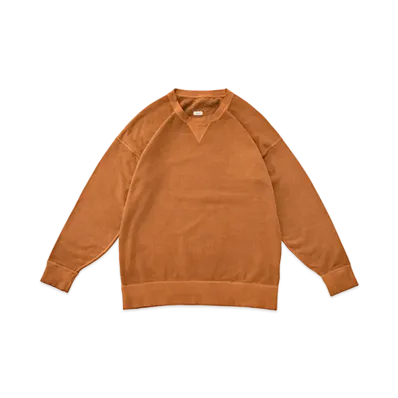 visvim JUMBO SWEAT L/S (UNEVEN DYE) "Orange"