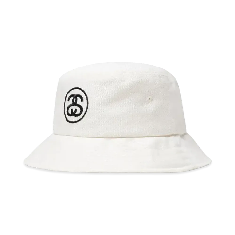 Stussy SS LINK DEEP BUCKET HAT "White"