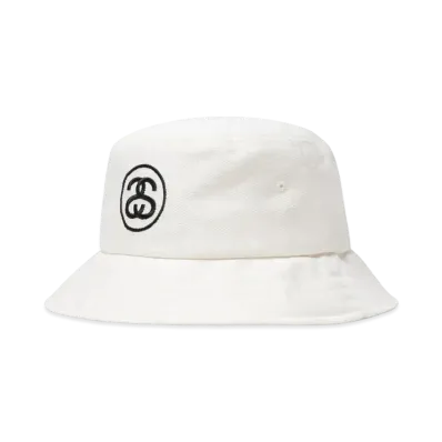 Stussy SS LINK DEEP BUCKET HAT "White"