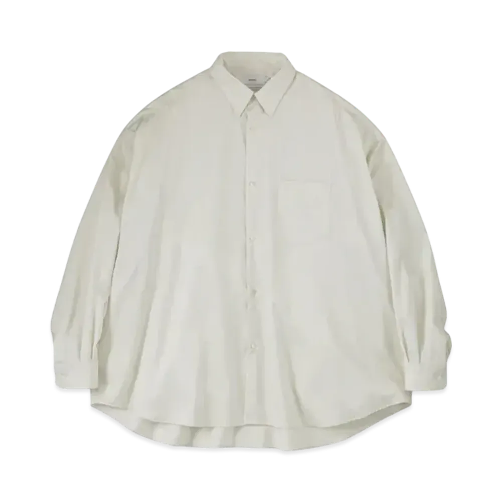 Graphpaper Silicon Poplin Oversized Regular Collar Shirt "Ecru"