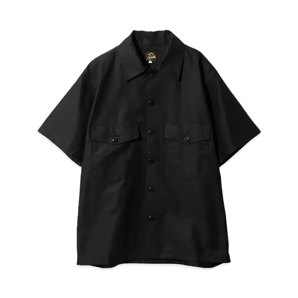 Needles S/S Fatigue Shirt Back Sateen "Black"