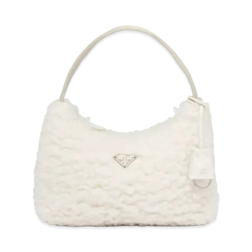 PRADA Re-Edition 2000 Wool x Cashmere Mini Bag "Beige"