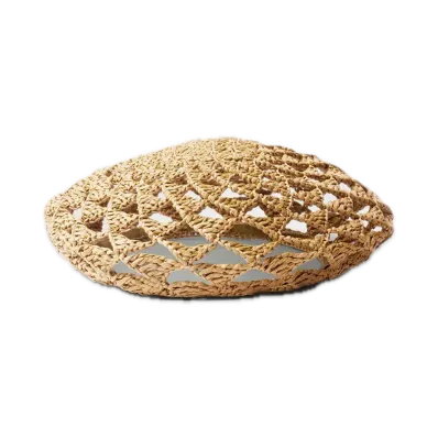 PRADA Crochet Beret "Beige/Black"