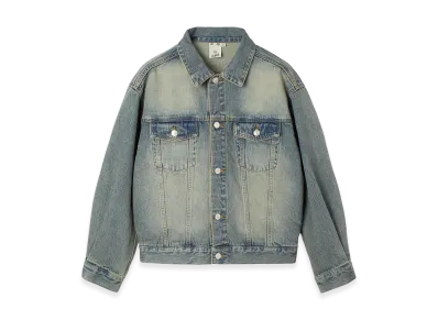 X-Girl Women's Logo Mark Stitched Denim Jacket "Light Indigo"
