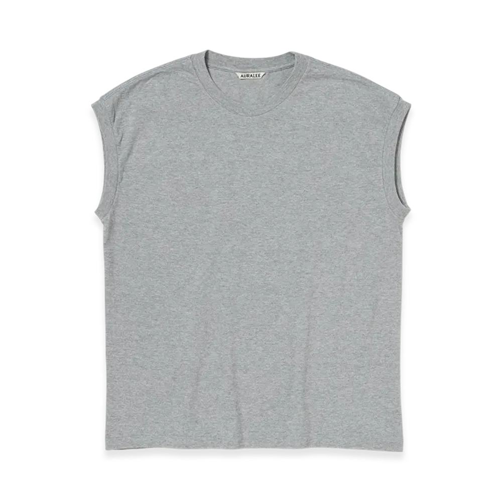 AURALEE Women's Seamless Crew Neck Sleeveless "Top Gray"