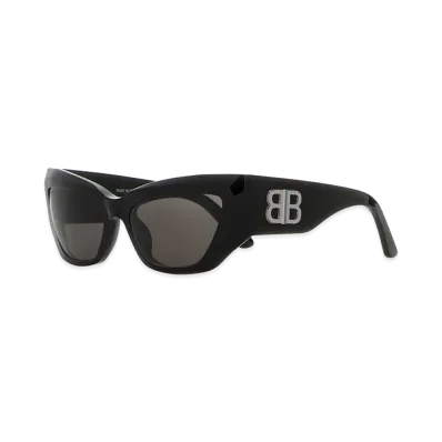 BALENCIAGA Women's Acetate Signature Butterfly Sunglasses "Black"