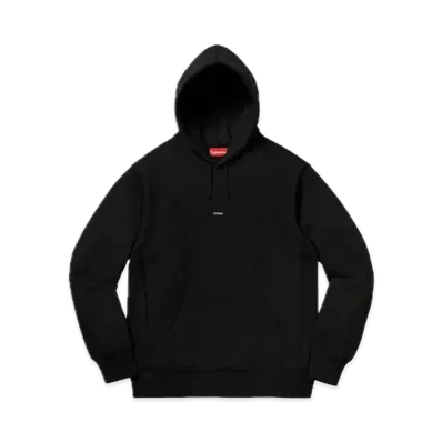 Supreme Micro Logo Hooded Sweatshirt "Black"