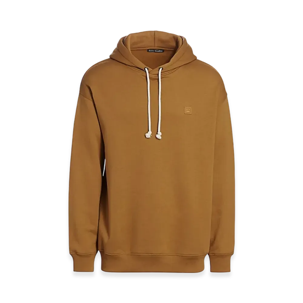 Acne Studios Farrin Face Oversized Hooded Sweatshirt "Caramel"
