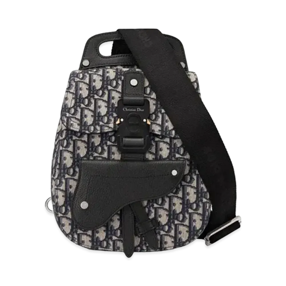 Dior Gallop Sing Bag Dior Of Card & Grained Calfskin "Beige/Black"