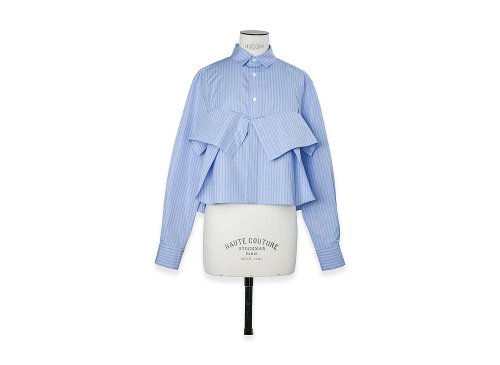 sacai Women's Poplin Shirt "Light Blue Stripe"