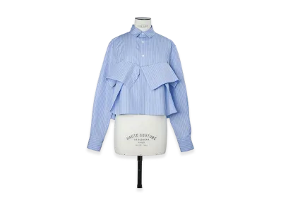 sacai Women's Poplin Shirt "Light Blue Stripe"