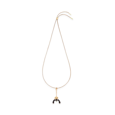 LOEWE Sitting Doll Pendant "Gold/Black"