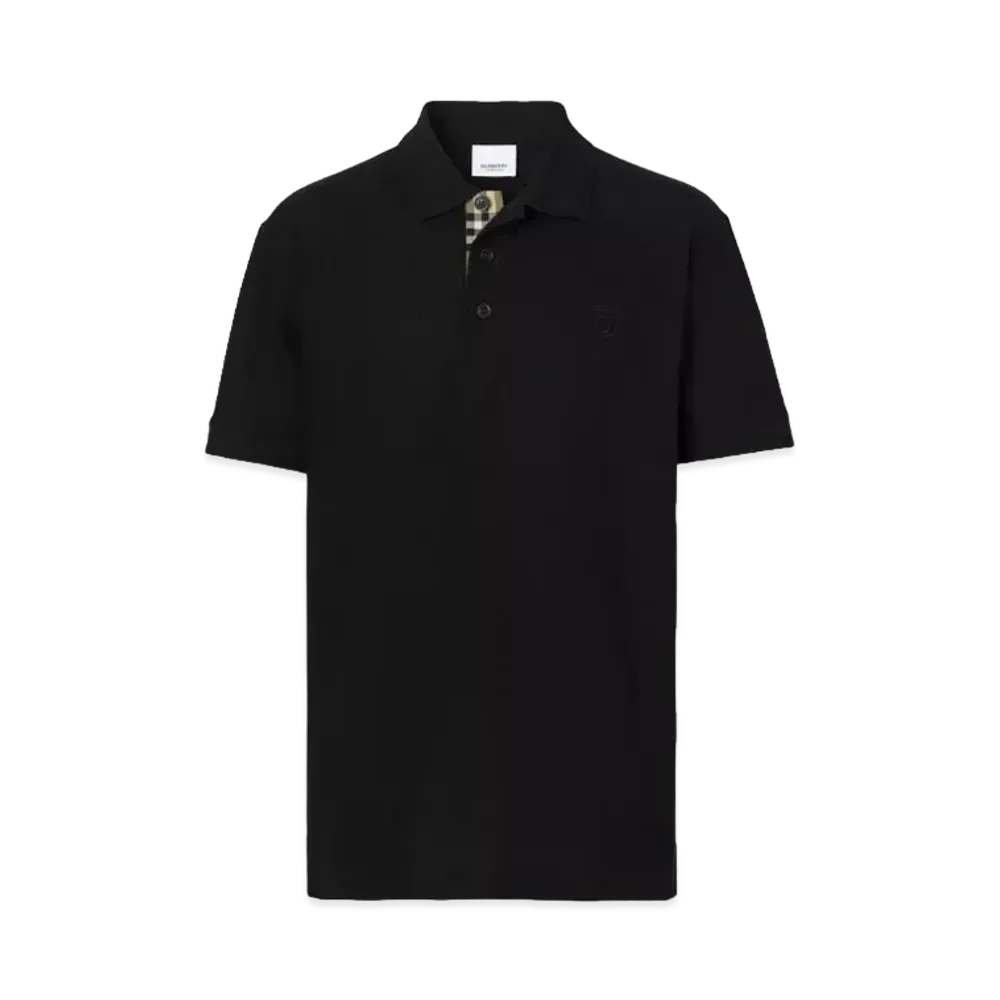 Burberry Men's Cotton Polo Shirt "Black"