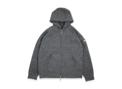 FEELS. Alpaca Zip Up Hoodie "Gray"
