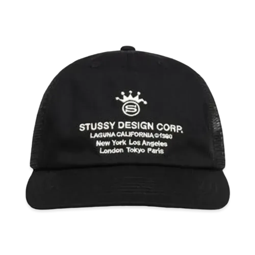 Stussy LP Design Crop Trucker Cap "Black"