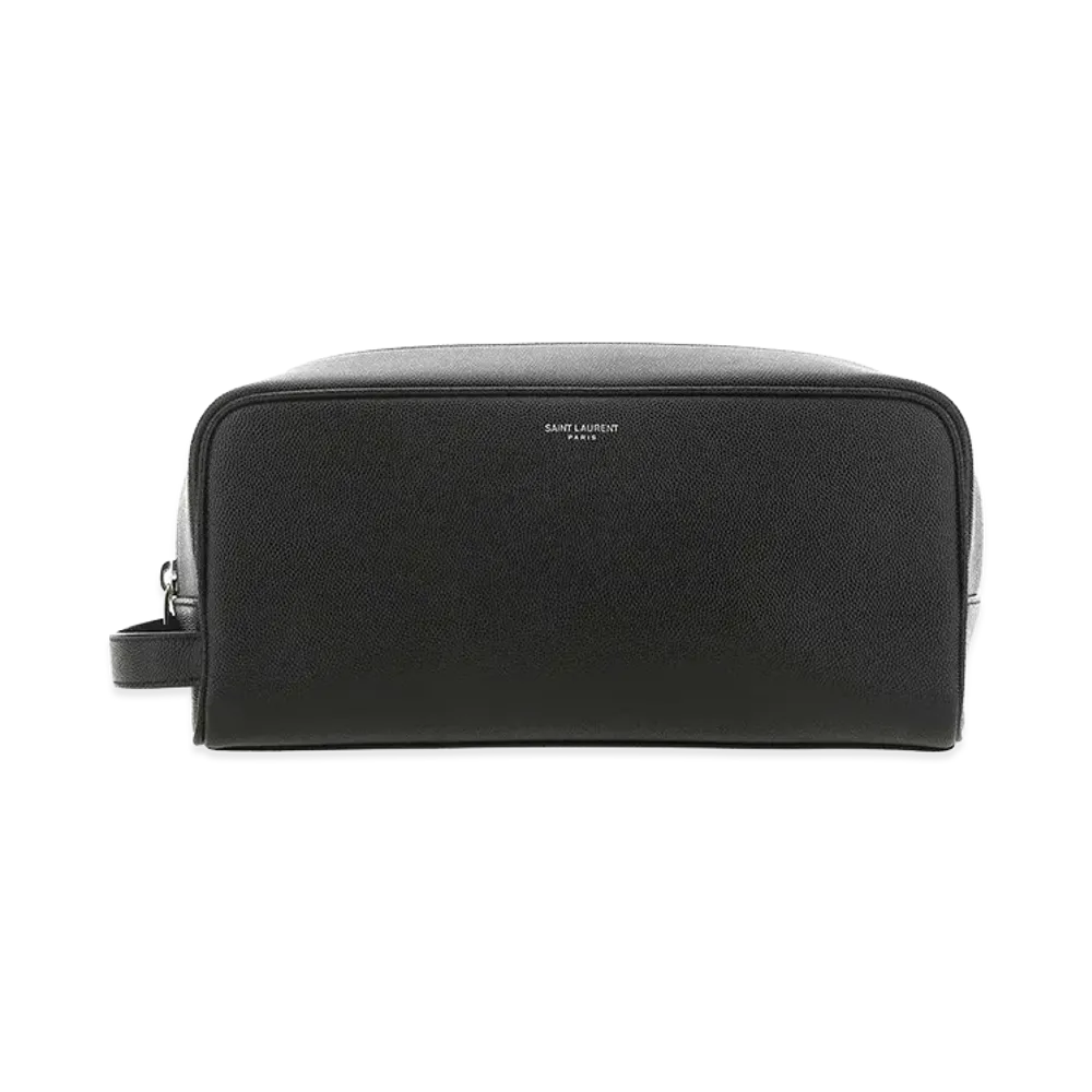 Saint Laurent Leather Beauty Case "Black"