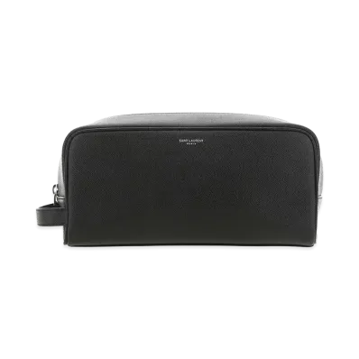 Saint Laurent Leather Beauty Case "Black"