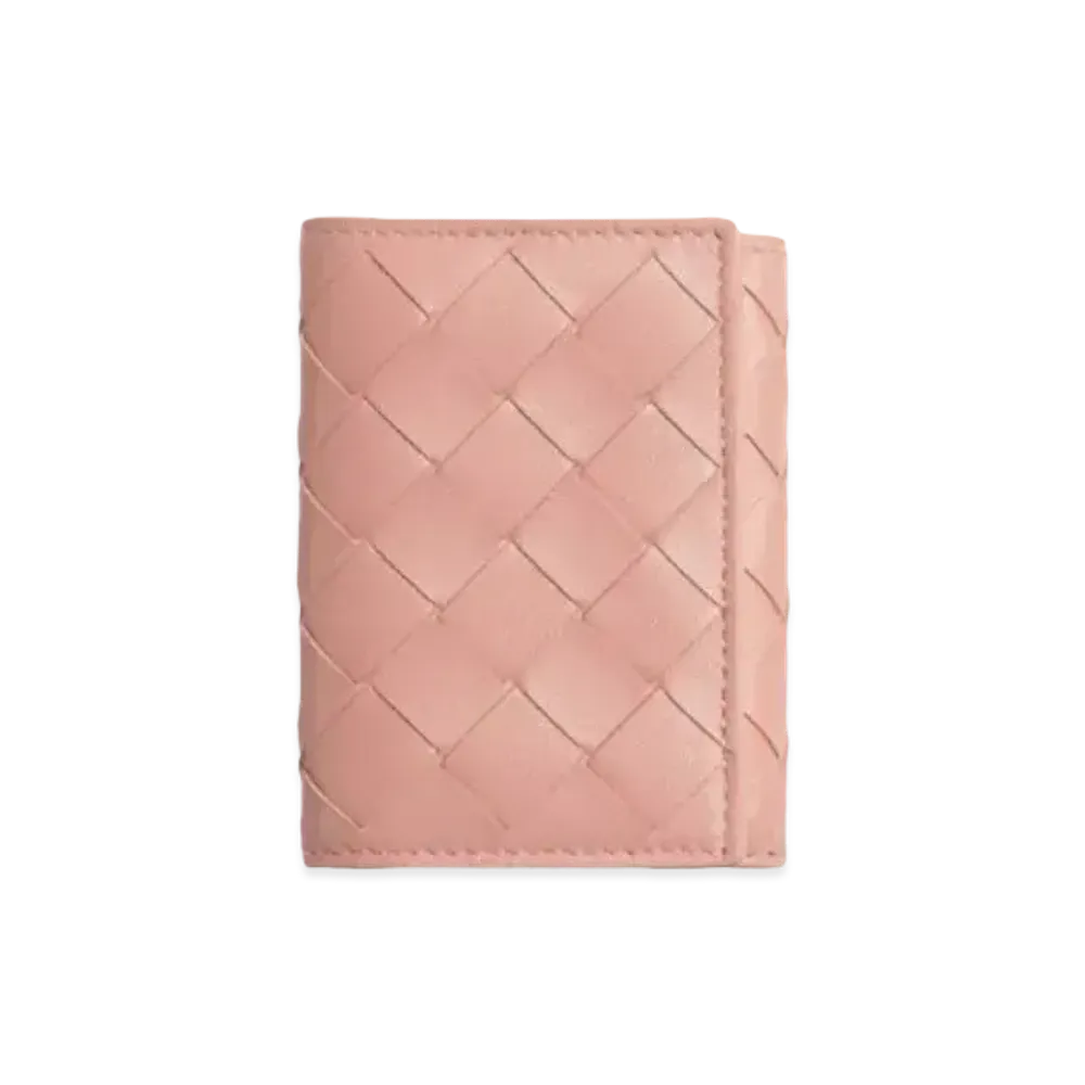 Bottega Veneta Trifold Flap Wallet "Peachy"