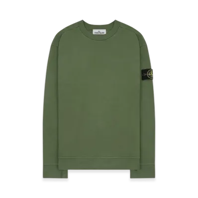 Stone Island 63750 Garment Dyed Heavy Cotton Long Sleeve T-Shirt - 22SS "Olive Green"
