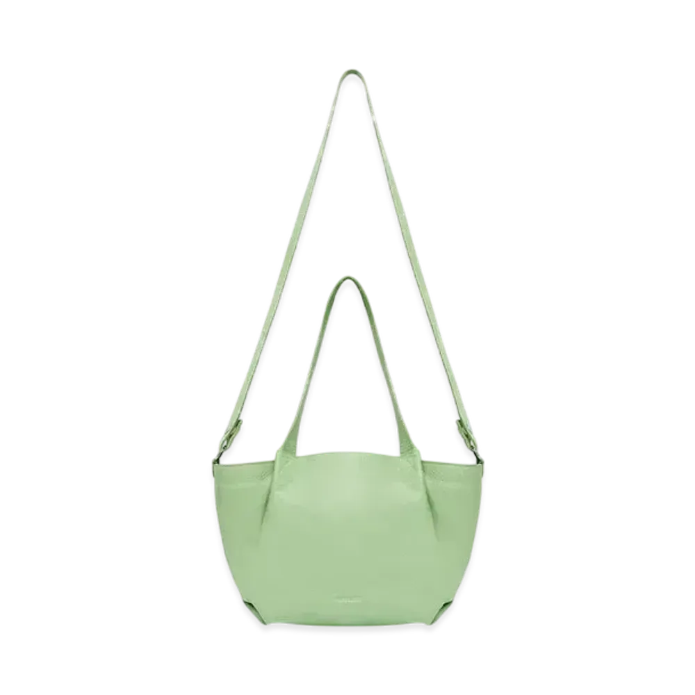 REPRESENT Leather Pleat Mini Tote "Forest Shade"