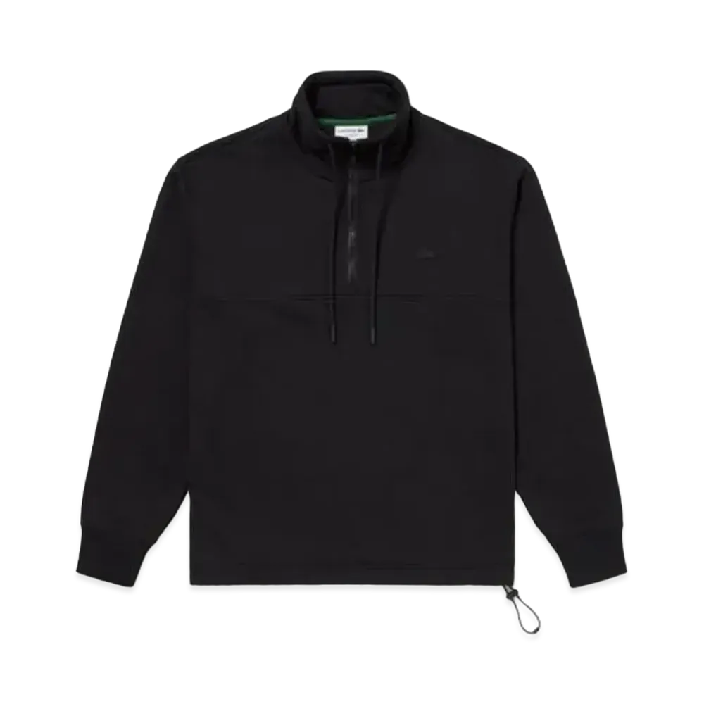 LACOSTE Stand Color Half Zip Sweat "Black"