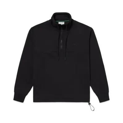 LACOSTE Stand Color Half Zip Sweat "Black"
