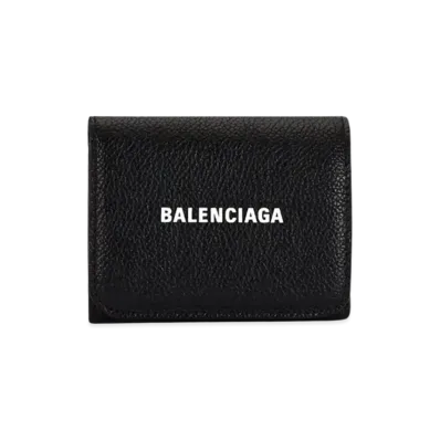 BALENCIAGA Cash Mini Wallet Grained Calfskin "Black"