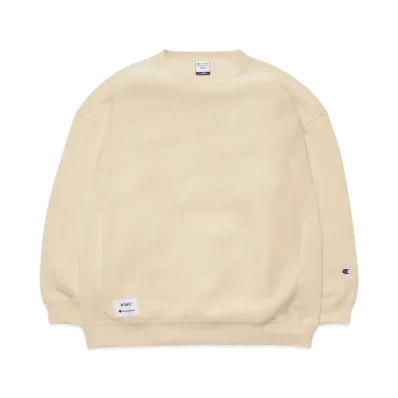 WTAPS Academy / Crew Neck / Cotton. Champion. Reverse Weave "Sand"(782)