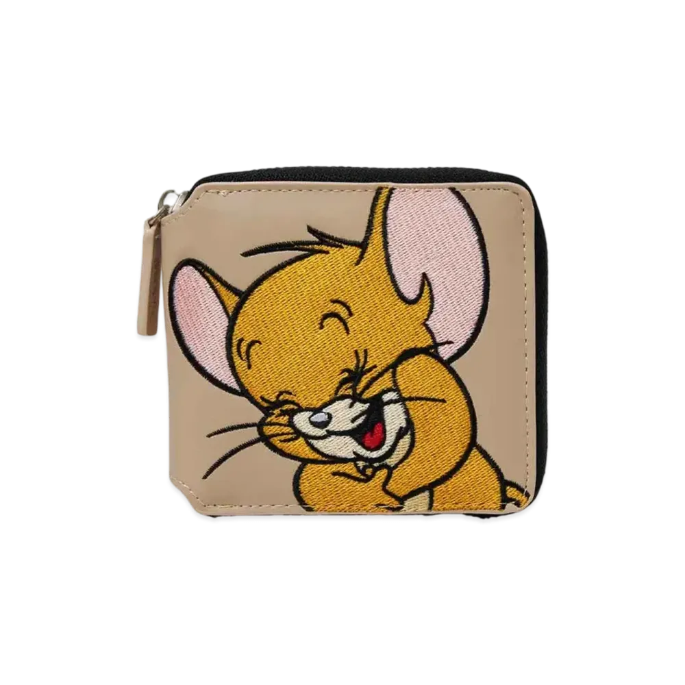 graniph x Tom and Jerry Laughing Jelly Zip Wallet "Beige"
