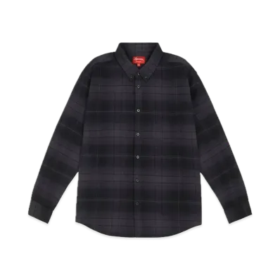 Supreme Shadow Plaid Flannel Shirt "Black"