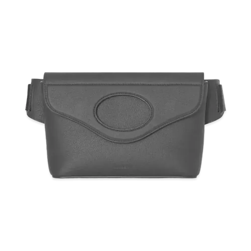 Burberry Grainy Leather Pocket Bum Bag "Black"