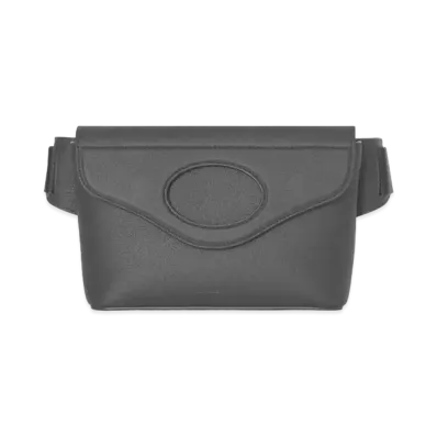 Burberry Grainy Leather Pocket Bum Bag "Black"