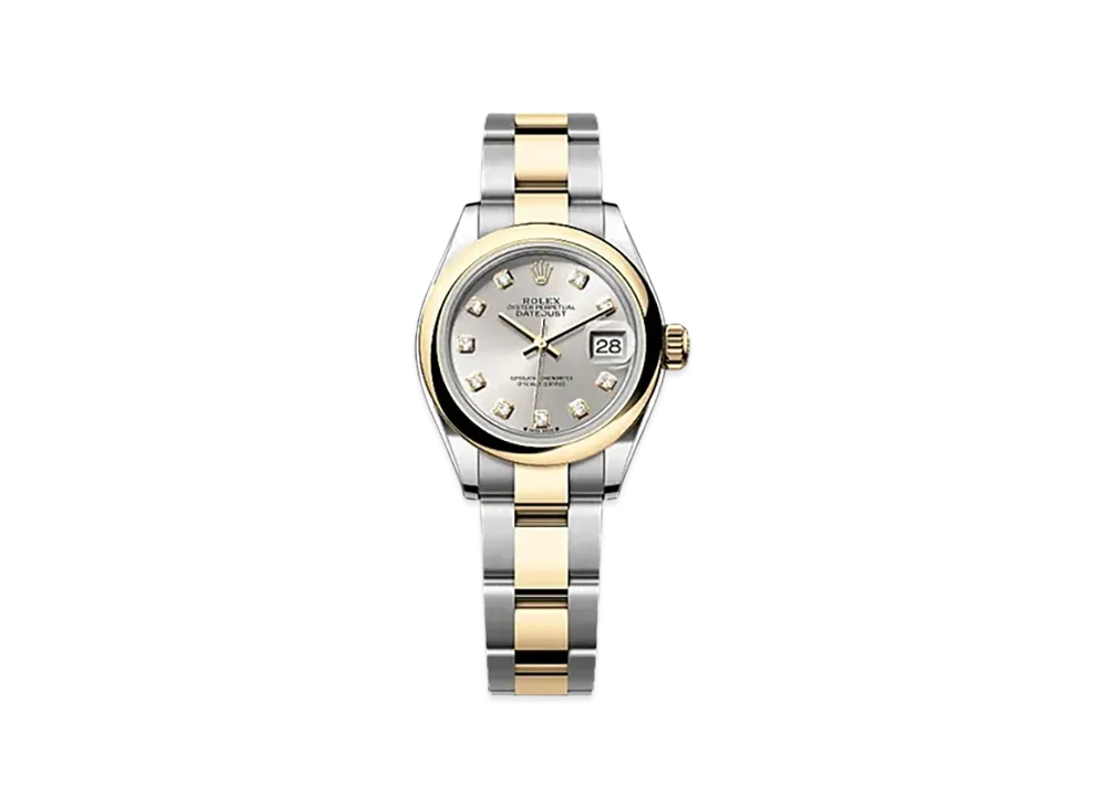 ROLEX Lady-Datejust 28mm Oystersteel & Yellow Gold 279163 "Silver"