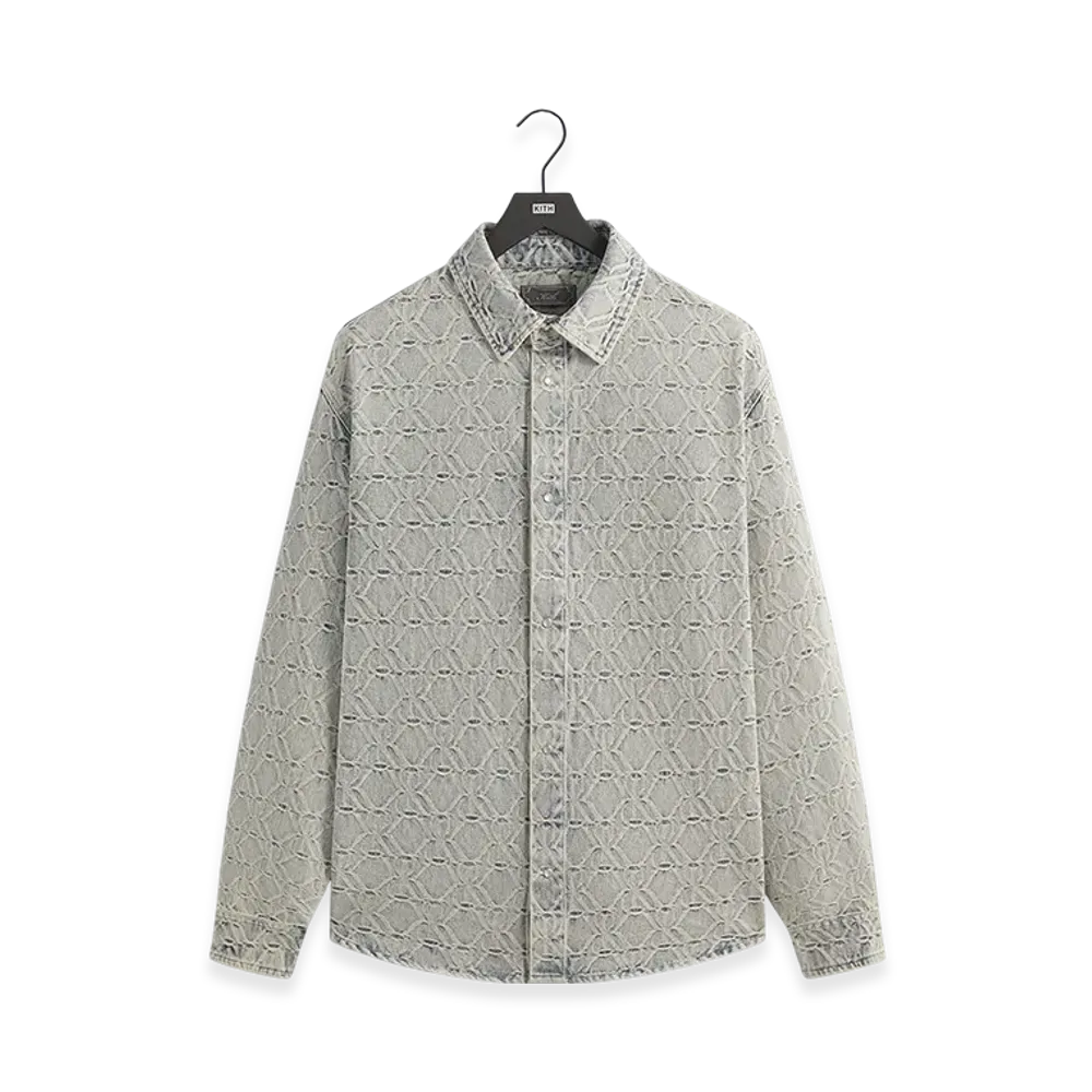 Kith Jacquard Crest Denim Apollo Shirt "Atom"