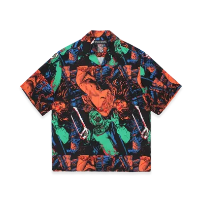 WACKO MARIA x Terrifier Hawaiian Shirt "Orage/Green"