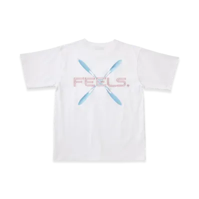 FEELS. Big Cross Logo T-Shirt "White"
