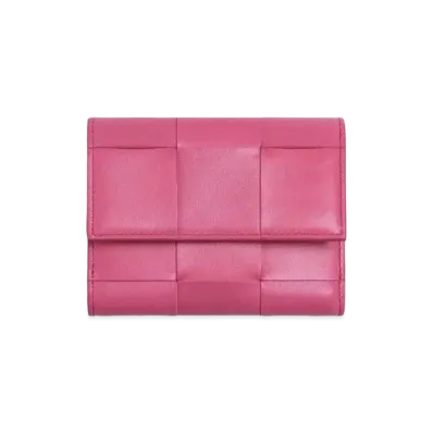 Bottega Veneta Trifold Zip Wallet "Bon Bon"
