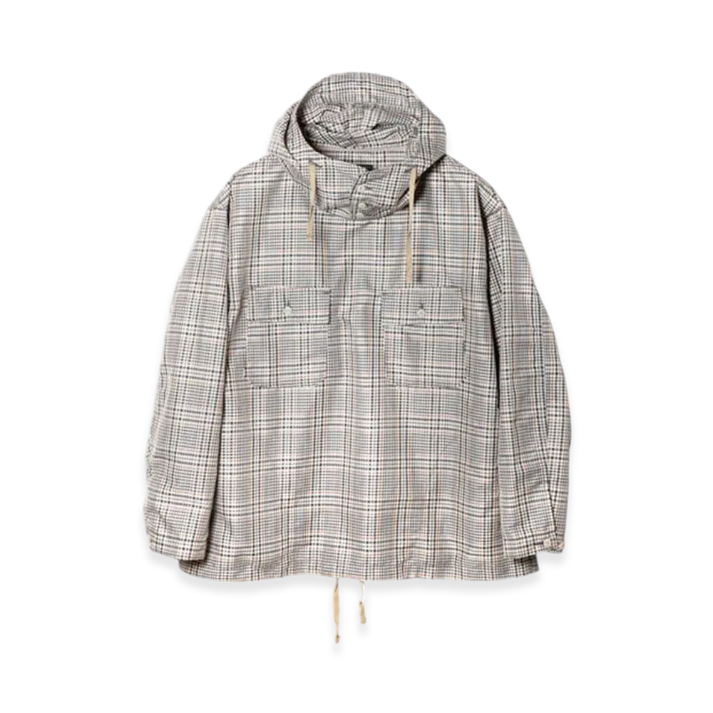 ENGINEERED GARMENTS Cagoule Shirt - Plaid Poly Cloth "White"