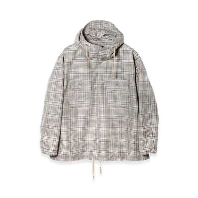 ENGINEERED GARMENTS Cagoule Shirt - Plaid Poly Cloth "White"