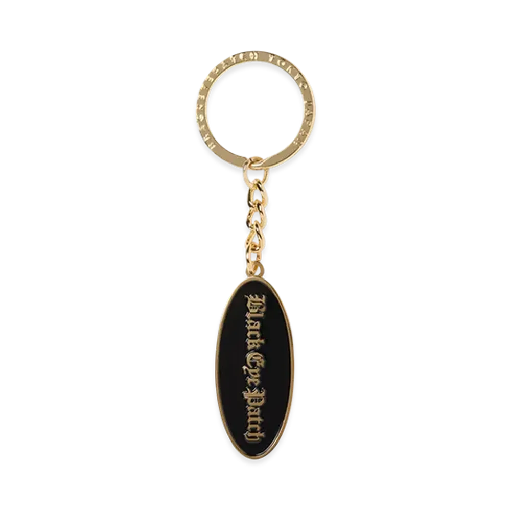 BlackEyePatch OE Logo Oval Plate Keychain "Gold"