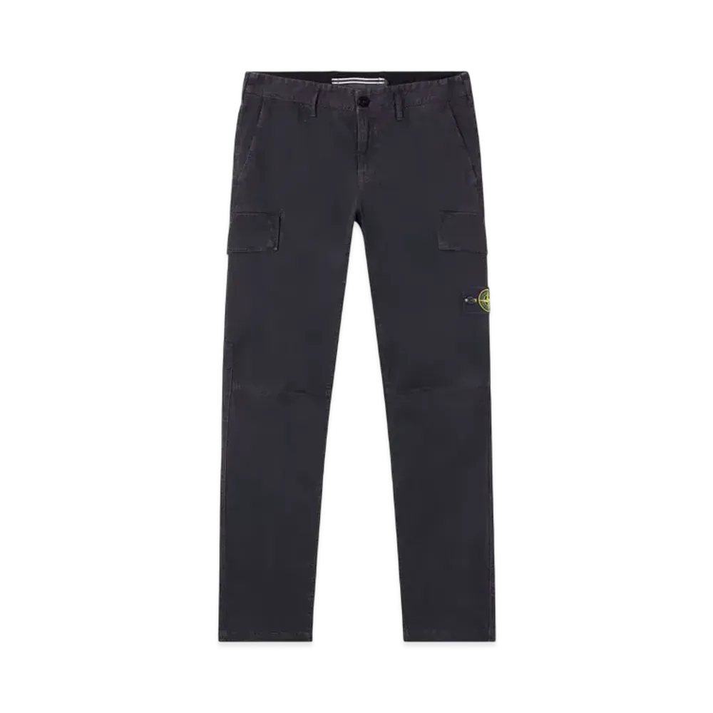 Stone Island 3100306 Stretch Organic Broken Twill Cotton Old Effect "Navy Blue"